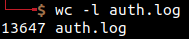 wc -l auth.log